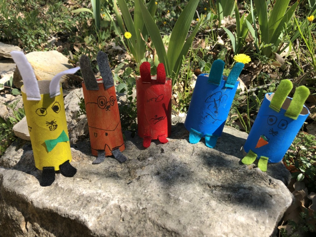 Activité manuelle : Lapins de Pâques colorés